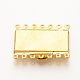 Brass Box Clasps KK-Q739-16G-2