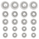 WADORN 4 Style Zinc Alloy Shank Buttons BUTT-WR0001-06P-1