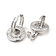 Boucles d'oreilles pendantes à double anneau entrelacées en zircone cubique transparente EJEW-F288-12P-3