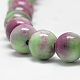 Chapelets de perle en jade d'un océan blanc synthétique G-S254-12mm-C05-4