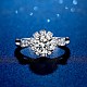 Simulated Diamond 925 Sterling Silver Finger Rings RJEW-BB71088-Q-3