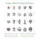 Kissitty 40 pièces 20 perles européennes en alliage de zinc de style FIND-KS0001-20-4