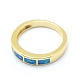 合成オパール指環指輪  真鍮パーツ  長持ちメッキ  ドジャーブルー  ゴールドカラー  usサイズ7 1/4(17.5mm) RJEW-O026-04G-B-2