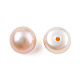 Perle di perle d'acqua dolce coltivate naturali semiforate PEAR-N020-06A-4