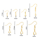 SUPERFINDINGS 28Pcs 7 Style Rack Plating Brass Earring Hooks KK-FH0005-79-2