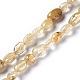 Oro naturale perle di quarzo rutilato fili G-L493-15-1