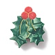 Spilla natalizia in acetato di cellulosa verde (resina). JEWB-K009-01B-1