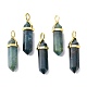 Natural Indian Agate Pointed Pendants G-G025-01G-18-1