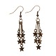 De style tibétain pendantes pendentif en alliage boucles d'oreilles X-EJEW-JE01224-1