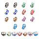 70 pièces 7 couleurs perles de porcelaine européennes faites à la main PORC-TA0001-04-2