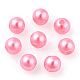 Spray Painted ABS Plastic Imitation Pearl Beads OACR-T015-05B-16-3