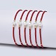 Nylon ajustable pulseras de abalorios trenzado del cordón X-BJEW-P256-B02-1