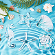CREATCABIN 10 Pieces Summer Sea Horse Seashells Beach Window Clings Decals Anti Collision Magnets Double Sided Waterproof Stickers Decorative Protector Bird for Refrigerator Screen Door Decorations DIY-WH0029-65-4