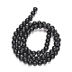 Synthetic Black Stone Beads Strands X-G-G508-6MM-3