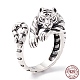 Кольцо-манжета тигр 925 стерлингового серебра для женщин STER-G032-08AS-1