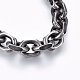 Retro 304 Stainless Steel Cable Chain Bracelets BJEW-L631-27AS-2
