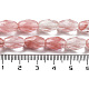 Brins de perles de verre de quartz cerise G-P520-C04-01-5