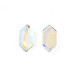 ガラスラインストーンカボション  ネイルアートの装飾の付属品  多面カット  六角  クリアAB  6.5x3x1.5mm MRMJ-N027-018A-3