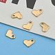 Ion Plating(IP) 304 Stainless Steel Heart Charms STAS-F075-21-6