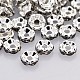 Brass Rhinestone Spacer Beads RB-A014-L8mm-12S-1