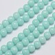 Chapelets de perles en jade de malaisie naturelle X-G-A146-6mm-B07-1