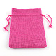 ポリエステル模造黄麻布包装袋巾着袋  ミックスカラー  18x13cm X-ABAG-R005-18x13-M-2