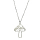 201 ожерелье с подвесками в виде грибов из нержавеющей стали NJEW-JN04562-02-2