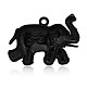 Spray Painted Alloy Rhinestone Elephant Pendants ALRI-J189-01-2