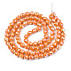 Electroplate Opaque Solid Color Glass Beads Strands EGLA-N002-26-B03-2