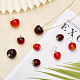 CHGCRAFT 36Pcs 3 Sizes Red Cherry Charms Pendants Lovely Fruit Cherry Pendants with Golden Tone Loops Dangle Fruit Cherry Charms for Necklaces Earrings Bracelets Keychains Making KY-CA0001-42-4