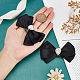 CHGCRAFT 2Pcs Bow Shoe Clips Detachable Bowknot Shoes Decoration with Brass Buckle Clip Polyester Rhinestone Bow Shoes Decoration for Shoe High Heels Leather Shoe Casual Shoe AJEW-WH0283-29B-3