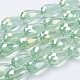 Electroplate Glass Beads Strands X-EGLA-D015-15x10mm-29-3