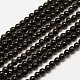 Natural Obsidian Round Bead Strands G-A130-3mm-04-1
