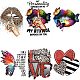 CREATCABIN 6pcs Iron On Stickers Set Lips Butterfly Heart Love Heat Transfer Patches for Clothing Design Washable Heat Transfer Stickers Decals Colorful for Clothes T-Shirt Jackets DIY Decoration DIY-CN0001-50-1