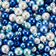 Cheriswelry 12 rangs 12 rangs de perles rondes en verre nacré peint style cuisson HY-CW0001-02-3