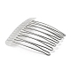 304 Stainless Steel & Plastic Hair Comb Findings MAK-K021-07A-P-3