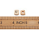 Kissittyddprinted天然木ビーズ  頭文字を持つキューブ  パパイヤホイップ  キューブ  10x10x10mm  穴：3.5mm  26文字  20个/レター  520個/袋 WOOD-KS0001-12-7