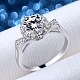 Simulato diamante 925 anelli in argento sterling RJEW-BB71088-S-2