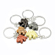 Synthetic & Natural Gemstone Keychain KEYC-S253-03-4