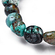 Bracelets élastiques à perles turquoise naturelles X-BJEW-K213-64-5
