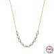 Collier pendentif en perles naturelles avec 925 chaîne sterling NJEW-I124-147-1
