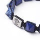 Bracelets de perles tressées en pierre naturelle et synthétique BJEW-I273-J-3