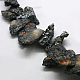 Electroplate Drusy Agate Nuggets Beads Strands G-F092-02-1