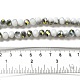 Perlas de rondelle facetado de vidrio electrochapa hebras EGLA-D020-8x5mm-M3-5