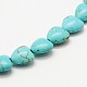 Perles coeur turquoise synthétique brins TURQ-I019-10mm-08
