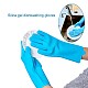 シリコン食器洗い手袋  手袋を拭く手洗い  クリーニングブラシ付  ドジャーブルー  340x160mm AJEW-TA0016-04B-8