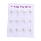 Pendientes de imitación de perlas de plástico STAS-D0001-03-A-3