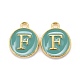 Golden Plated Alloy Enamel Charms X-ENAM-S118-05F-1