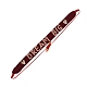 ナイロンコード編みビーズのブレスレット  ガラスシードビーズワードドリーム女性のための大きなインスピレーションブレスレット  暗赤色  11インチ（28cm） BJEW-A121-67-2