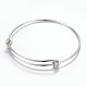 Adjustable 304 Stainless Steel Expandable Bangle Making X-BJEW-G515-05P-1